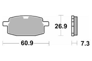 Τακάκια SBS 619HF FA169 STD FR/RR