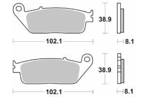 Τακάκια SBS 627HF FA142-FA226 STD FR/RR