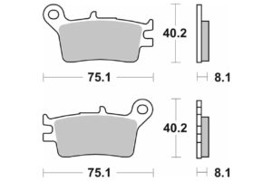 Τακάκια SBS 629HF FA153 STD FR/RR