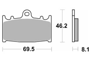 Τακάκια SBS 631HF FA158 STD FR/RR