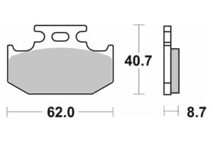 Τακάκια SBS 632HF FA152 STD FR/RR