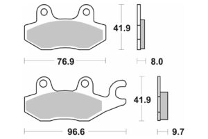Τακάκια SBS 633HF FA165/2 STD FR/RR