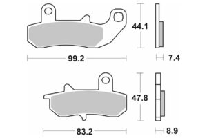 Τακάκια SBS 635HF FA157 STD FR/RR
