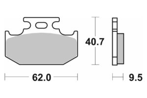 Τακάκια SBS 648HF FA152/2 STD ATV FR/RR/