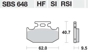 Τακάκια SBS 648SI FA152/2 MX ATV