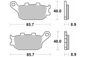 Τακάκια SBS 657HF FA174 STD FR/RR