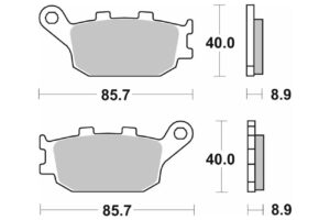 Τακάκια SBS 657LS FA174 RR CRF1000L AFRICA TWIN'16
