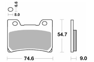 Τακάκια SBS 665HF FA182 STD FR/RR