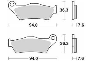 Τακάκια SBS 671CS CARBON FA181  FR/RR