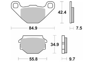Τακάκια SBS 684HF FA173 STD FR/RR