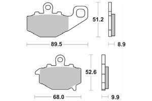 Τακάκια SBS 687LS FA192 RR