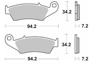 Τακάκια SBS 694CS CARBON FA185-FA389 MX ATV