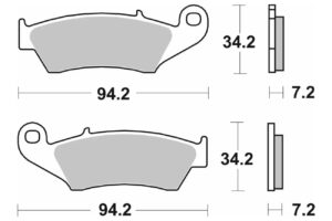 Τακάκια SBS 694SI FA185-FA389 MX ATV