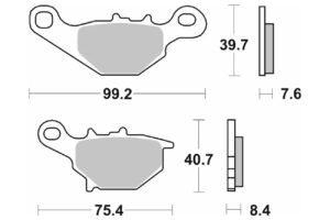 Τακάκια SBS 702HF FA230-FA396 STD FR/RR