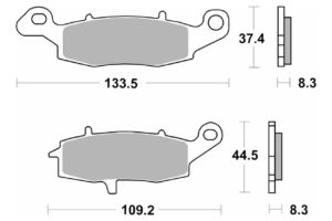Τακάκια SBS 704HF FA231 STD FR
