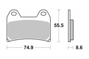 Τακάκια SBS 706HF FA244 FR XT660X' 04-13,RSV1000MILLE/TUONO'97-13,F800'06-14,690DUKE'12-19,1050/1190/1290ADVENTURE