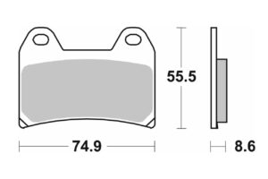 Τακάκια SBS 706HS FA244 FR XT660X' 04-13,RSV1000MILLE/TUONO'97-13,F800'06-14,690DUKE'12-19,1050/1190/1290ADVENTURE