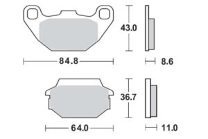 Τακάκια SBS 749HF FA305 STD FR/RR