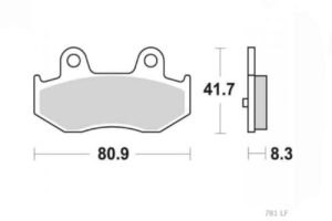 Τακάκια SBS 781HF FA411 STD FR/RR