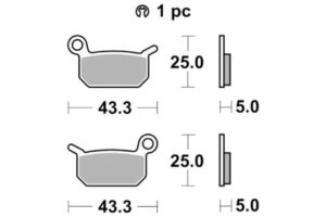Τακάκια SBS 794SI FA325 KTM/SX50