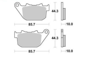 Τακάκια SBS 808H.LS FA387 RR HARLEY
