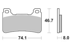 Τακάκια SBS 809DC FA390 DUAL CARBON