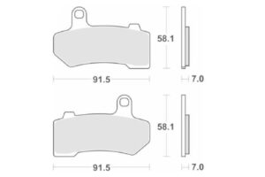 Τακάκια SBS 830H.HF FA409 FR HARLEY
