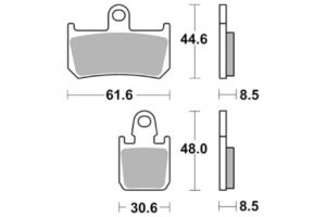 Τακάκια SBS 839HS FA442/4 FR YZF1000R1'07-14,YZF1000R1 ABS'12-14,MT01'07-16