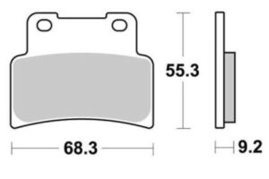Τακάκια SBS 844DC FA432 DUAL CARBON YAM/MT125,APRILIA RS125