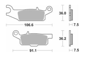 Τακάκια SBS 849RSI FA444 (RH) Εμπρ. YFM250RAPTOR,YFM550/700FGPW GRIZZLY