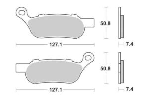 Τακάκια SBS 854H.LS  FA458V RR HARLEY