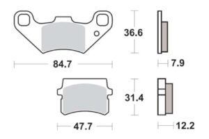 Τακάκια SBS 855HF FA416 STD FR/RR