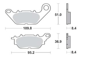 Τακάκια SBS 858HF FA464 STD FR/RR CRYPTON110,CRYPTONX-135