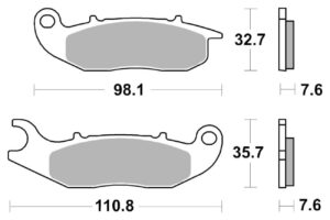 Τακάκια SBS 859SI FA465 Εμπρός CRF250L'14,PCX125-150'21