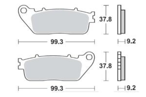 Τακάκια SBS 862HF FA488 STD FR/RR