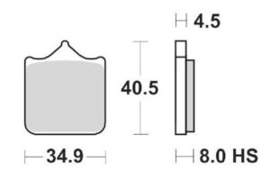 Τακάκια SBS 870HS FA604/4  4τμχ/Σετ  FR. BMW/S1000RR'09, S1000R'13