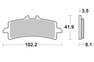 Τακάκια SBS 901DS FA447 DUAL SINTER Εμπρ. BMW/S1000RR HP4'13,1200HP2 SPORT'08-10,HON/CBR1000RR'14