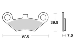 Τακάκια SBS 914SI  FA453 Εμπρός CF MOTO