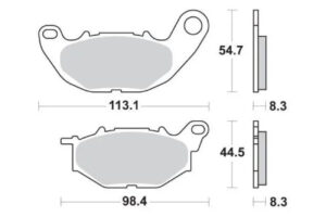 Τακάκια SBS 931HF FA663 Εμπρός YZF250R25,YZF321R3,MT-03/321,MT-25/250