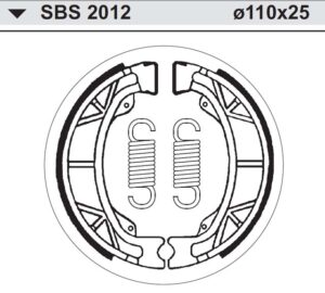 Σιαγώνες SBS 2012/H303 110X25 C50C,C100,NF100SUPRA,FL125ADDRESS,AGILITY125