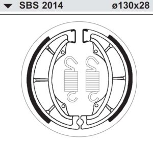 Σιαγώνες SBS 2014/S602 RR DR125/200,MARAUDER125/250,SERROW225,TARGET125,GOCCIA50 2T/4T