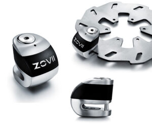 Κλειδαριά Δισκόφρενου ZS6 (6χιλ.) με Συναγερμό  Ασημί/Μαύρη ZOVII