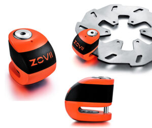 Κλειδαριά Δισκόφρενου ZS6 (6χιλ.) με Συναγερμό Πορτοκαλί FLUO/Μαύρη ZOVII