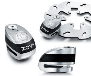 Κλειδαριά Δισκόφρενου ZD6 (6χιλ.) με Συναγερμό  Ασημί/Μαύρη ZOVII