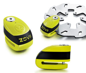 Κλειδαριά Δισκόφρενου ZD6 (6χιλ.) με Συναγερμό Κίτρινη/Μαύρη ZOVII