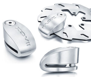 Κλειδαριά Δισκόφρενου ZD15S (14χιλ.) με Συναγερμό Ασημί ZOVII