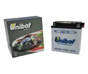 Μπαταρία UNIBAT CB9-B-SM  (YB9-B)  +- με Υγρά CCA130