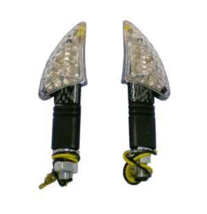 Φλας Μοτοσυκλετών MINI/ST-200 Τριγων.LED Καθα.Βάση Μακρύ Μπράτσο