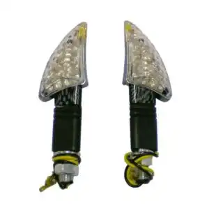 Φλας Μοτοσυκλετών MINI/ST-200 Τριγων.LED Καθα.Βάση Μακρύ Μπράτσο