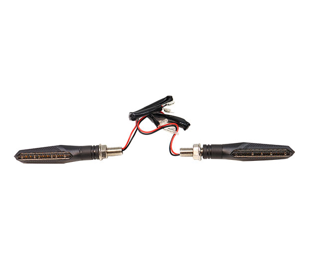 Φλας Μοτοσυκλετών MINI LED/YS12NLG Μαύρα (Διαδοχικός Φωτ.) UNIVERSAL